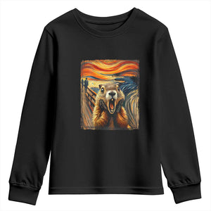 Funny Scream Groundhog Youth Sweatshirt Woddchuck Day TS02 Black Print Your Wear