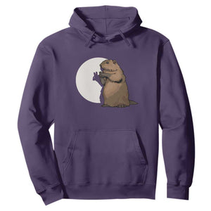 Groundhog Shadow Meteorlogy Hoodie Woodchuck Puppet Funny Gift TS02 Purple Print Your Wear