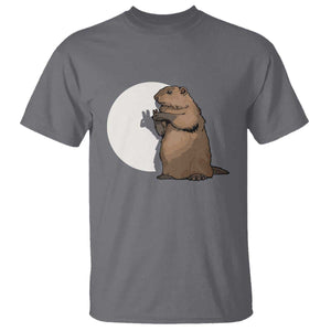 Groundhog Shadow Meteorlogy T Shirt Woodchuck Puppet Funny Gift TS02 Charcoal Print Your Wear