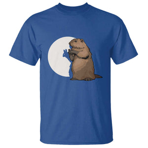 Groundhog Shadow Meteorlogy T Shirt Woodchuck Puppet Funny Gift TS02 Royal Blue Print Your Wear