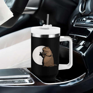 Groundhog Shadow Meteorlogy Tumbler With Handle Woodchuck Puppet Funny Gift TS02 Print Your Wear