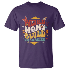 Retro Groovy Weird Moms Build Character T Shirt Funny Mom Life Mother's Day Gifts TS02 Purple Printyourwear