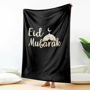 Eid Mubarak Mosque Silhouette Throw Blanket Islamic Holiday Celebration TS02 Print Your Wear
