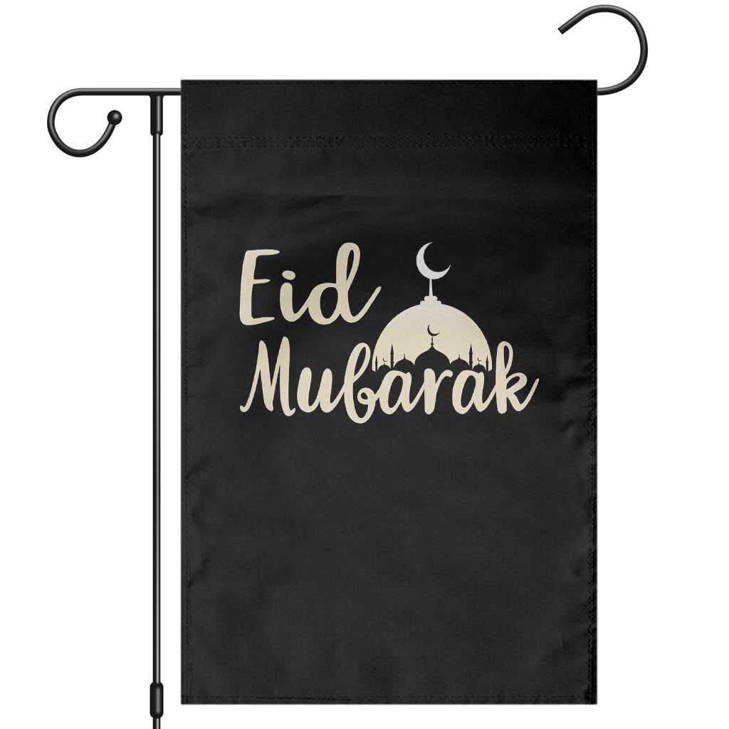 Eid Mubarak Mosque Silhouette Garden Flag Islamic Holiday Celebration TS02 Black Print Your Wear