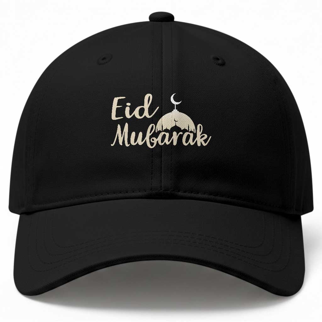 Eid Mubarak Mosque Silhouette Baseball Cap Islamic Holiday Celebration TS02 Print Your Wear