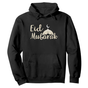 Eid Mubarak Mosque Silhouette Hoodie Islamic Holiday Celebration TS02 Black Print Your Wear
