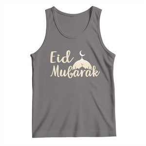 Eid Mubarak Mosque Silhouette Tank Top Islamic Holiday Celebration TS02 Deep Heather Print Your Wear