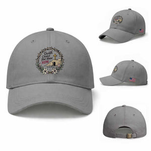 Death Could Not Hold Him Jesus Christian Easter Baseball Cap He Is Risen Faith Message TS02 Baseball Cap Universal Fit Sport Gray Print Your Wear