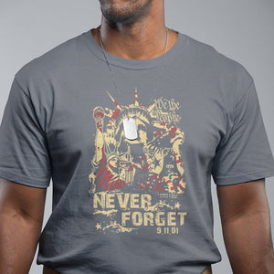 Patriot Day T Shirt We Will Never Forget American Memorial Patriotic TS02 Charcoal Print Your Wear