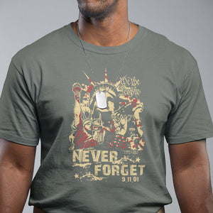 Patriot Day T Shirt We Will Never Forget American Memorial Patriotic TS02 Military Green Print Your Wear