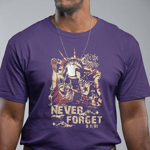 Patriot Day T Shirt We Will Never Forget American Memorial Patriotic TS02 Purple Print Your Wear