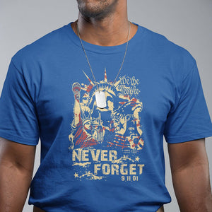 Patriot Day T Shirt We Will Never Forget American Memorial Patriotic TS02 Royal Blue Print Your Wear