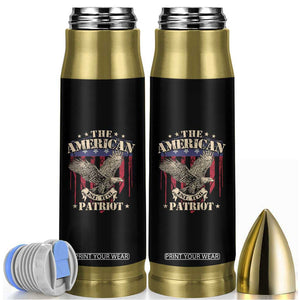 Patriotic Eagle Bullet Tumbler The American Patriot Est 1776 US Flag TS02 Black Print Your Wear