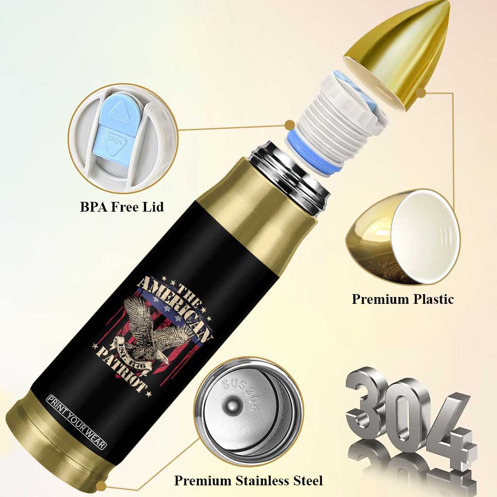 Patriotic Eagle Bullet Tumbler The American Patriot Est 1776 US Flag TS02 Print Your Wear