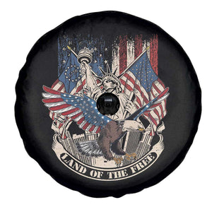 American Patriotic Spare Tire Cover Land Of The Free US Betsy Ross Flag Bald Eagle TS02 Print Your Wear