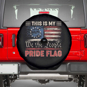 American Patriotic Spare Tire Cover This Is My Pride Flag US Flag 4th Of July TS02 Black Print Your Wear