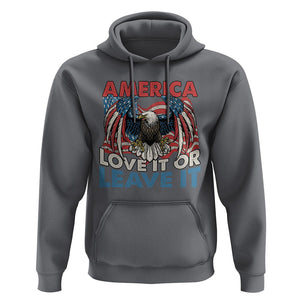 Patriotic American Eagle Hoodie America Love It or Leave It US Flag Freedom Tour 1776 4th Of July TS02 Charcoal Print Your Wear