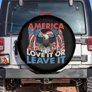 Patriotic American Eagle Spare Tire Cover America Love It or Leave It US Flag Freedom Tour 1776 4th Of July TS02 No hole Black Print Your Wear