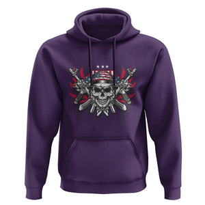 Patriotic Soldier Skull Hoodie 4th of July American Flag US Pride TS02 Purple Print Your Wear