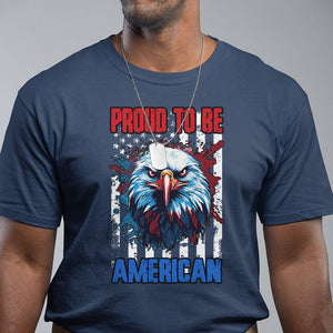 Patriotic Eagle T Shirt Proud To Be American US Pride 4th of July Flag TS02 Navy Print Your Wear