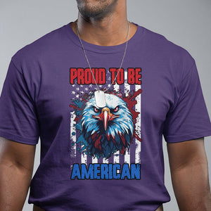 Patriotic Eagle T Shirt Proud To Be American US Pride 4th of July Flag TS02 Purple Print Your Wear