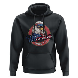 Patriotic American Eagle Hoodie Merica Since 1776 Freedom Tour 4th of July Independence Day TS02 Black Print Your Wear