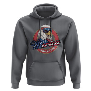 Patriotic American Eagle Hoodie Merica Since 1776 Freedom Tour 4th of July Independence Day TS02 Charcoal Print Your Wear