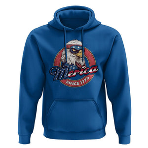 Patriotic American Eagle Hoodie Merica Since 1776 Freedom Tour 4th of July Independence Day TS02 Royal Blue Print Your Wear