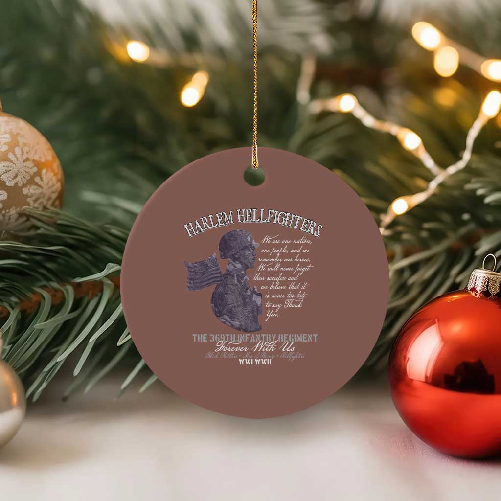 Harlem Hellfighters Tribute Ceramic Ornament 369th Infantry Regiment Military Soldiers Vintage TS02 1pc Mocha Print Your Wear