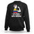 Colombian American Sweatshirt 50% American 50% Colombian 100% Awesome Messy Bun TS02 Black Print Your Wear