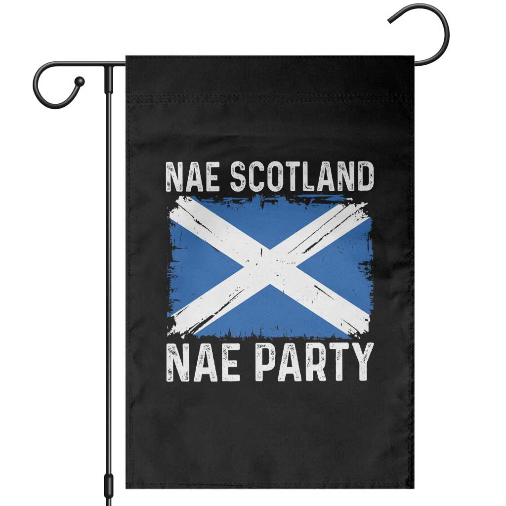 Nae Scotland Nae Party Saltire Flag Garden Flag Vintage Scottish Accent Soccer Fans Football Tournament TS02 Black Print Your Wear
