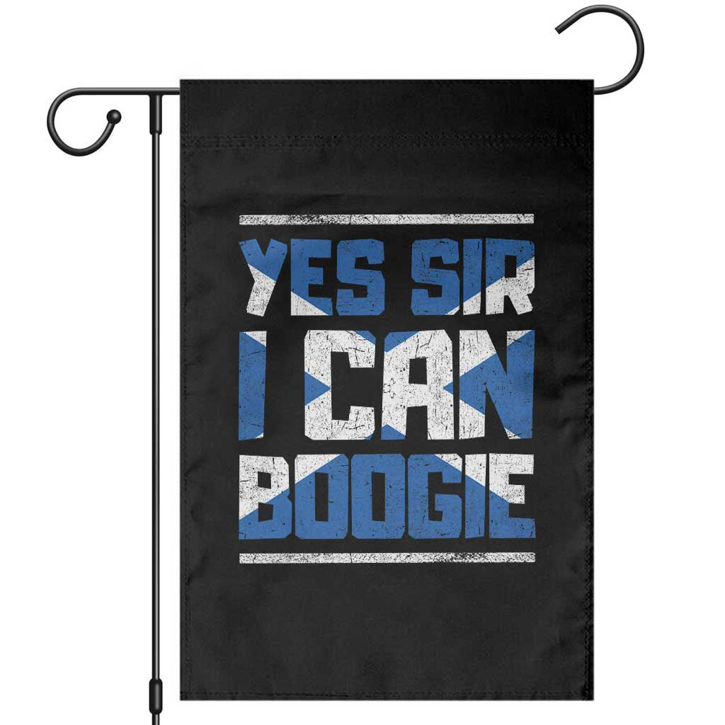 Funny Scottish Anthem Fan Saltire Flag Garden Flag Yes Sir I Can Boogie Sports Style Scotland Football Supporters TS02 Black Print Your Wear