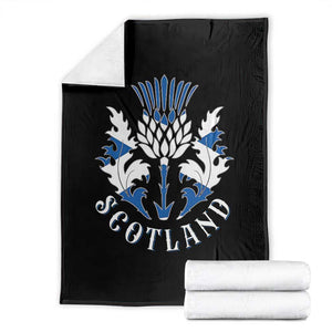 Scotland Thistle Floral Emblem Throw Blanket Stylized Gothic Heraldry Scottish Heritage Pride TS02 Black Print Your Wear