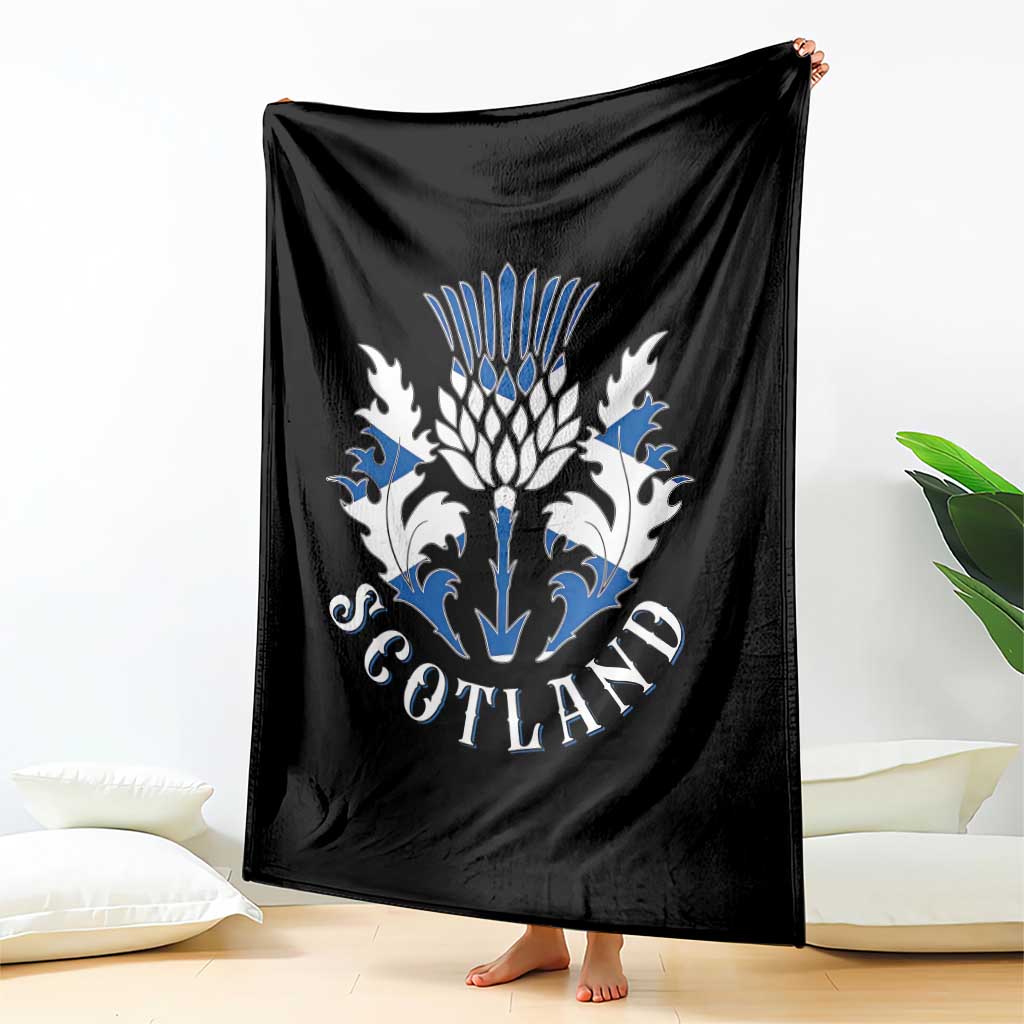 Scotland Thistle Floral Emblem Throw Blanket Stylized Gothic Heraldry Scottish Heritage Pride TS02 Print Your Wear