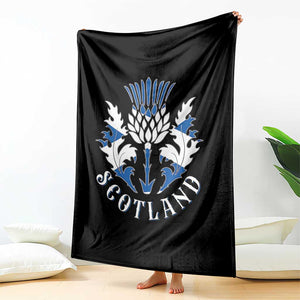 Scotland Thistle Floral Emblem Throw Blanket Stylized Gothic Heraldry Scottish Heritage Pride TS02 Print Your Wear