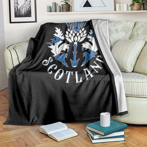Scotland Thistle Floral Emblem Throw Blanket Stylized Gothic Heraldry Scottish Heritage Pride TS02 Print Your Wear