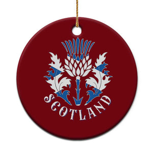 Scotland Thistle Floral Emblem Ceramic Ornament Stylized Gothic Heraldry Scottish Heritage Pride TS02 1pc Red Print Your Wear