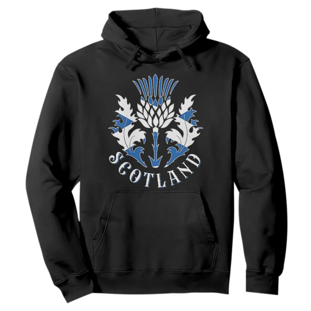 Scotland Thistle Floral Emblem Hoodie Stylized Gothic Heraldry Scottish Heritage Pride TS02 Black Print Your Wear