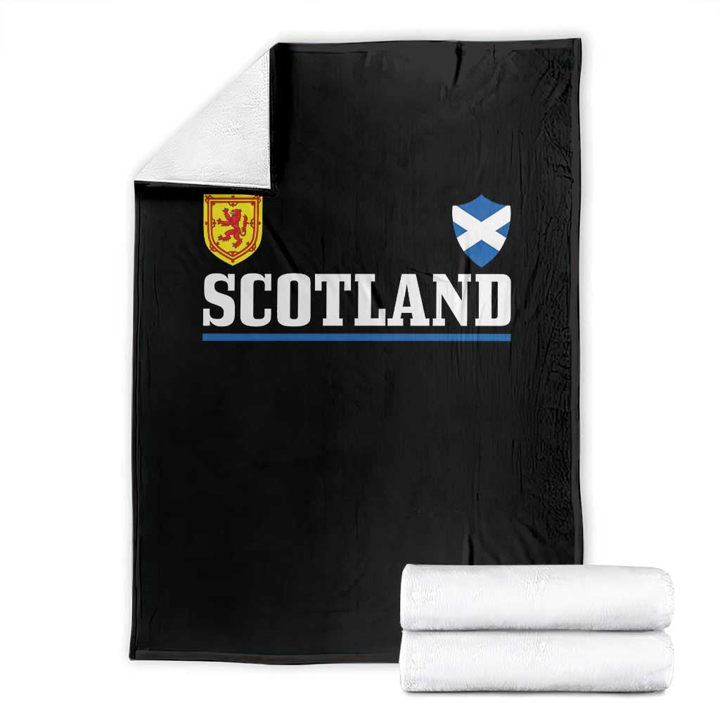 Scotland Dual Crest Lion Rampant Shield Saltire Flag Throw Blanket Football Fans Match Day TS02 Black Print Your Wear
