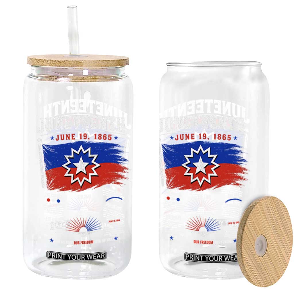 Educational Juneteenth Flag Symbolism Infographic Glass Can Freedom Day June 19 1865 History Meaning TS02 Print Your Wear