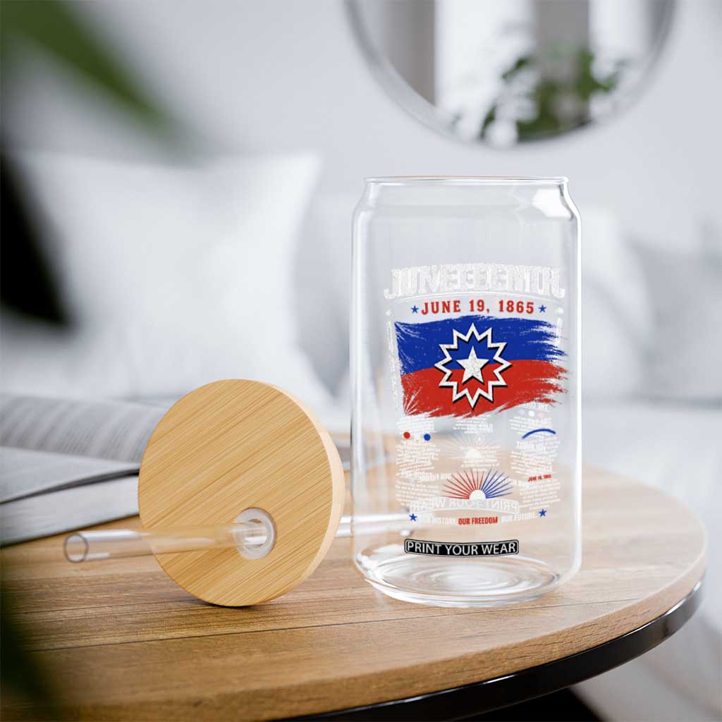 Educational Juneteenth Flag Symbolism Infographic Glass Can Freedom Day June 19 1865 History Meaning TS02 Print Your Wear