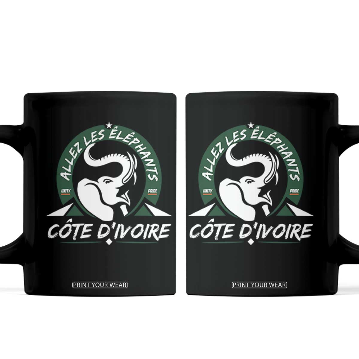 Allez Les Elephants Cote d'Ivoire Soccer Fan Coffee Mug Ivory Coast Pride Football Lovers TS02 Black Print Your Wear