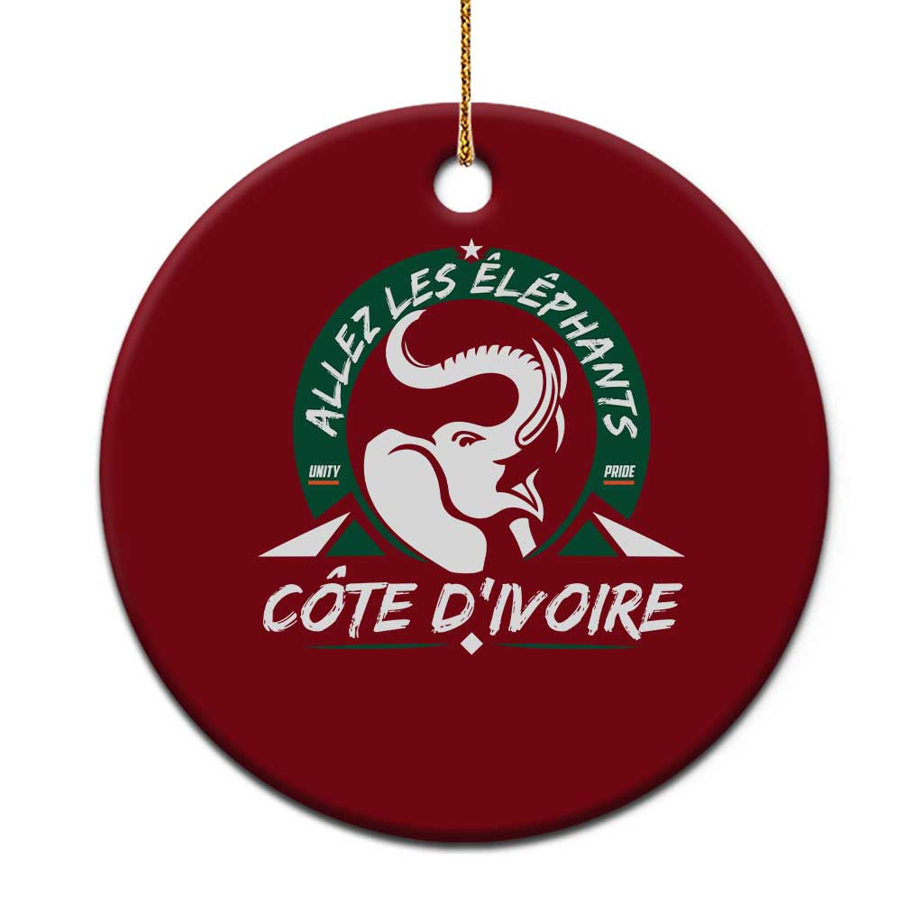 Allez Les Elephants Cote d'Ivoire Soccer Fan Ceramic Ornament Ivory Coast Pride Football Lovers TS02 1pc Red Print Your Wear