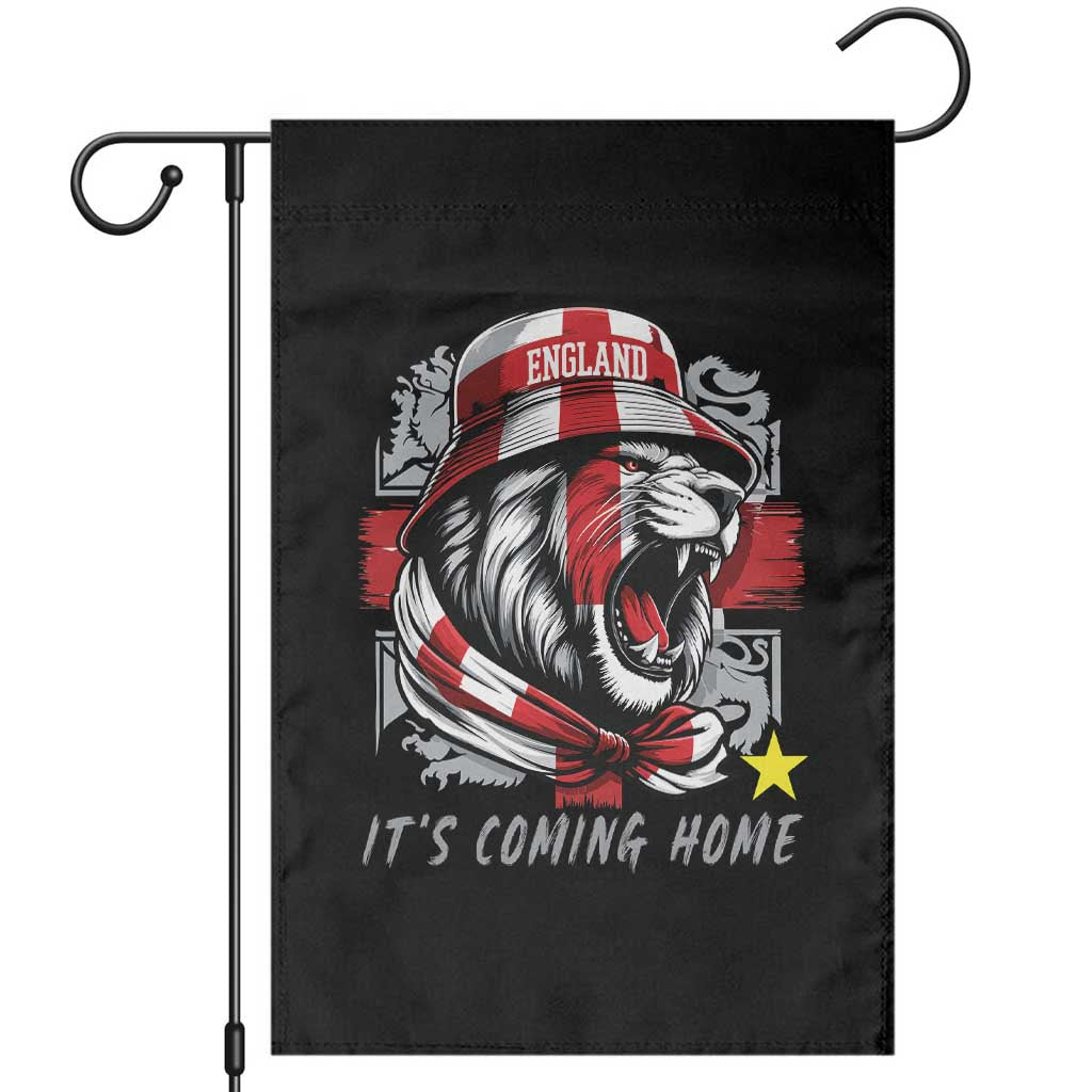 Roaring Lions England Football Pride Garden Flag Retro Patriotic Soccer British Football Fans TS02 Black Print Your Wear