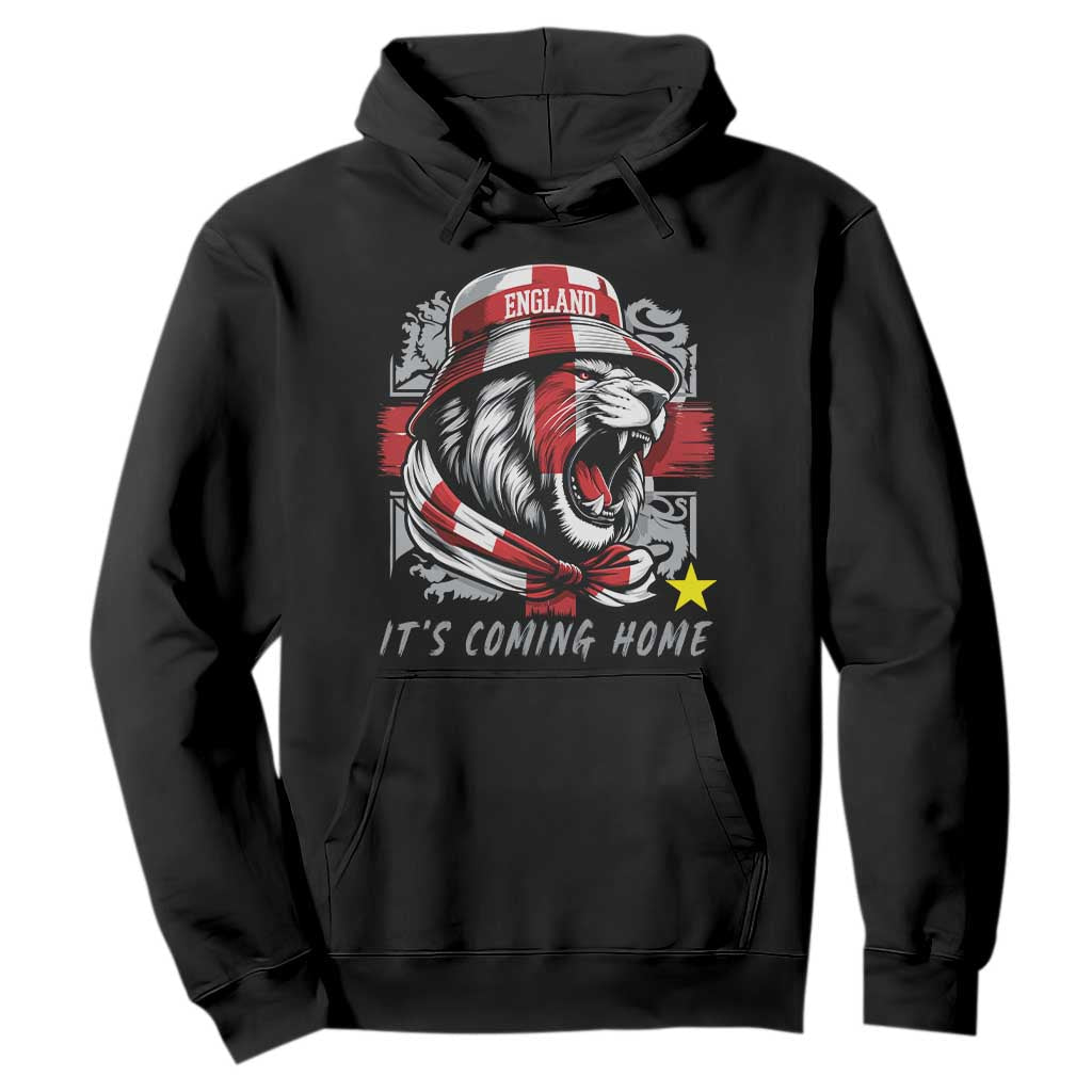 Roaring Lions England Football Pride Hoodie Retro Patriotic Soccer British Football Fans TS02 Black Print Your Wear