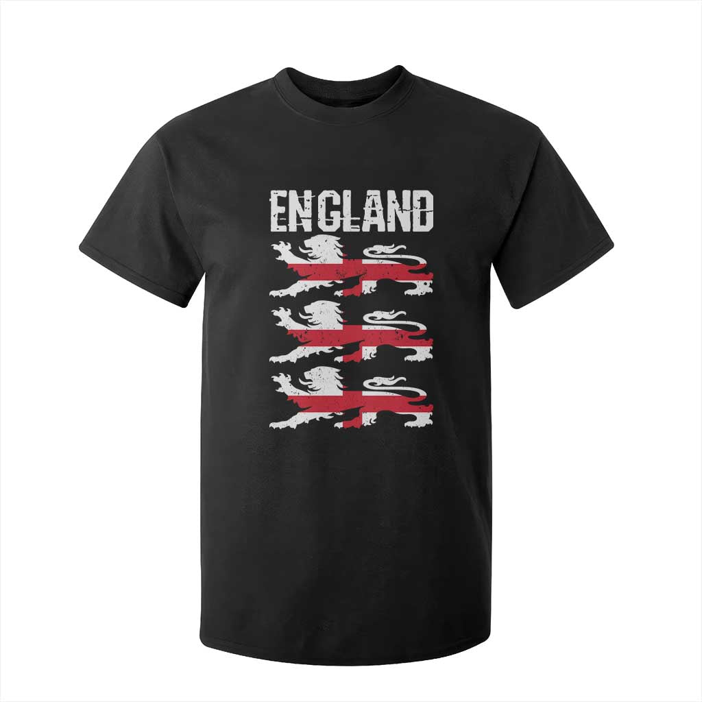 Vintage Three Lions England Pride T Shirt For Kid Patriotic Soccer British Football Fans TS02 Black Print Your Wear