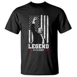 Trump Raised Fist T Shirt Legend July 13th 2024 American Flag TS02 Black Print Your Wear