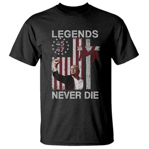 Trump Raised Fist T Shirt Legend Never Die President 45 47 American Betsy Ross Flag Cross TS02 Black Print Your Wear