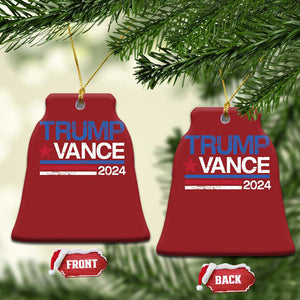 Trump Vance 2024 Christmas Ornament 2024 President 45 47 Supporter Retro Stripe TS02 Bell Flake Red Print Your Wear