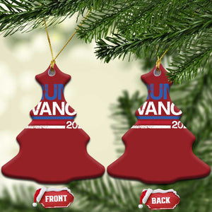 Trump Vance 2024 Christmas Ornament 2024 President 45 47 Supporter Retro Stripe TS02 Christmas Tree Red Print Your Wear